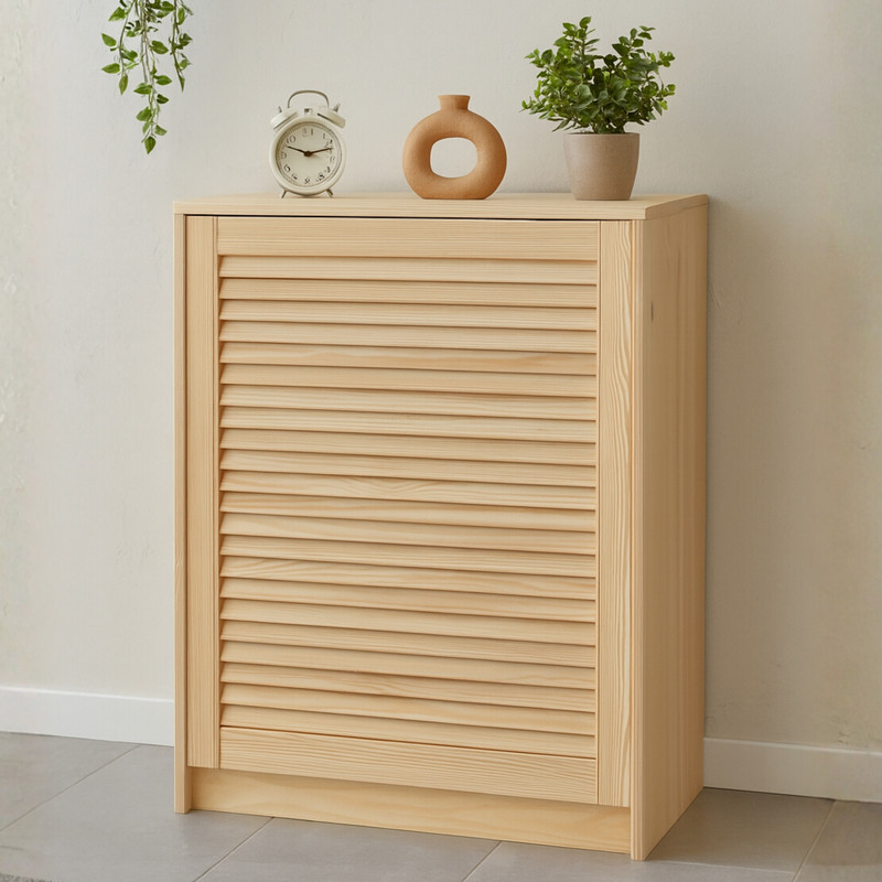 Bortaberg Natural Pine Wood Louvre Door