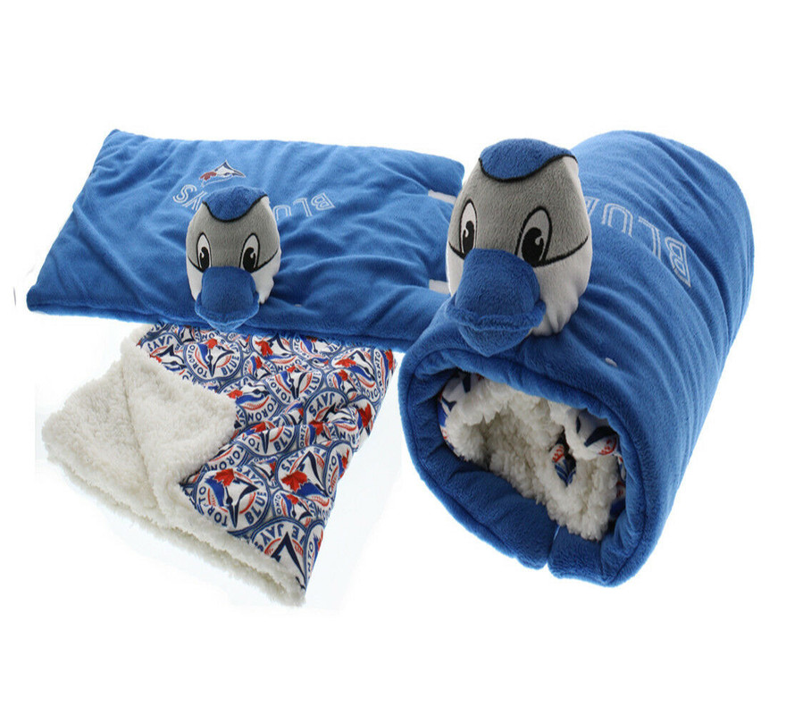 New Toronto Jays Mlb Sherpa Baby Fleece Blanket Plush Pillow Set