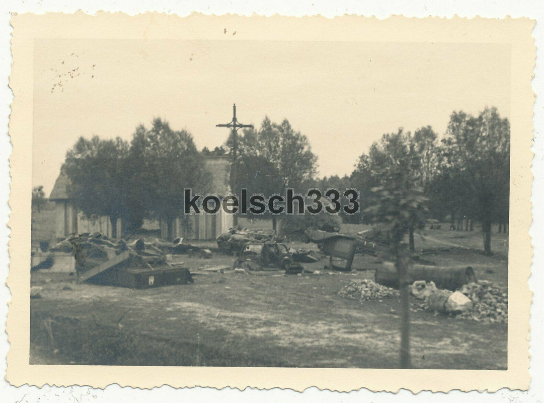 !3 Fotos Tomaszow Polen 1939 Häuser Ruinen Kampfgebiet Wehrmacht Polenfeldzug2