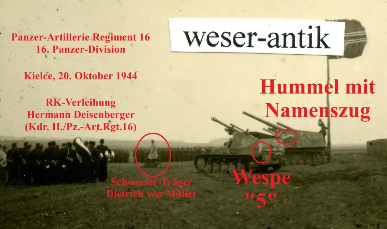 Kielce Polen 20.10.1944 Hummel Wespe 16. Panzer-Division RK-Verleihung Bild 1-15 (2)