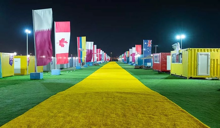 Guna mengantisipasi animo penggemar Piala Dunia, Qatar telah menyediakan lebih dari 4.600 kabin hunian yang terbuat dari kontainer.