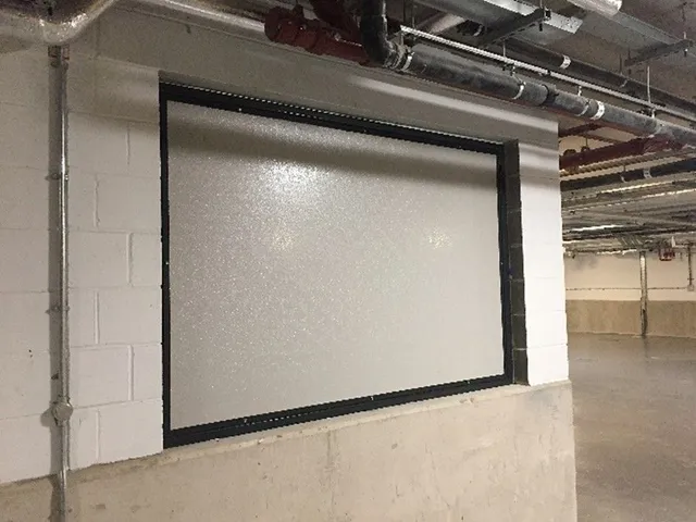 Ballistic shield detail with rugged texture