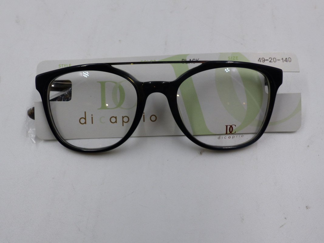 DICAPRIO DC321 UNISEX EYEGLASSES IN COLOR BLACK AND SIZE 49-20-140