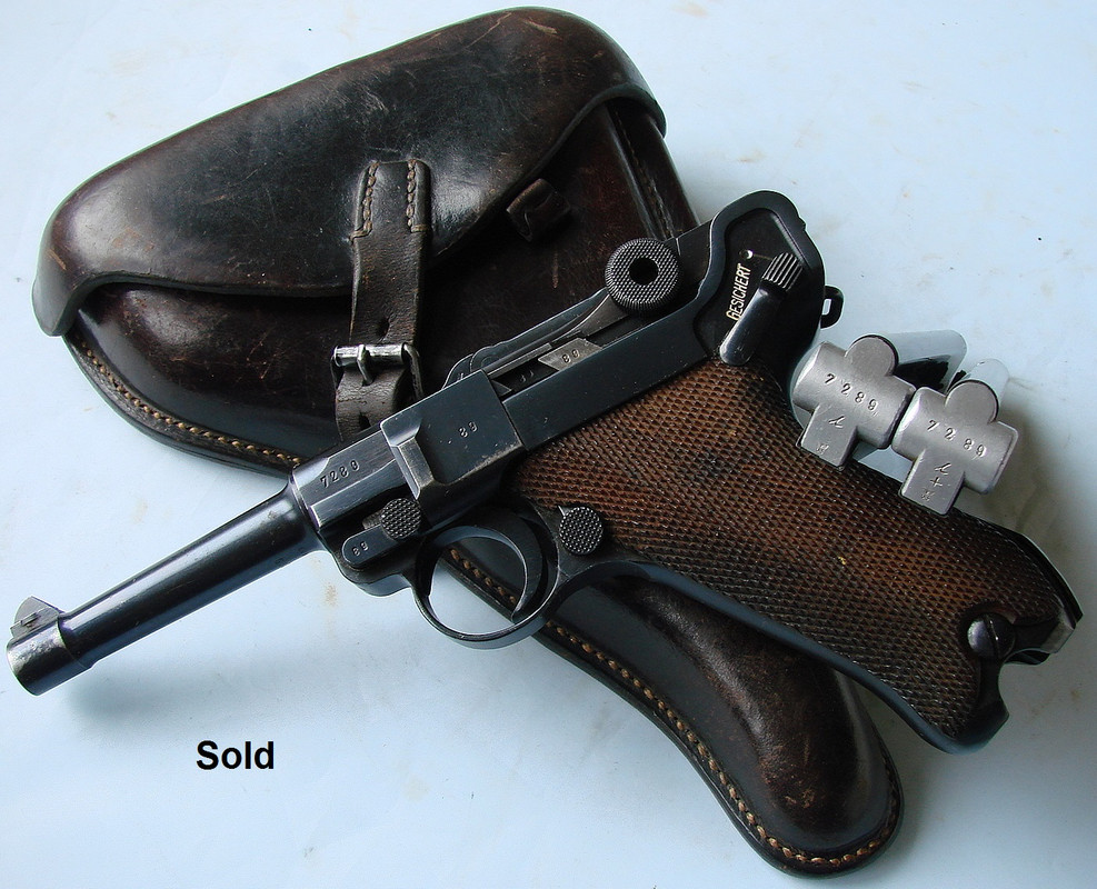 Sold--1938 dated P.08  Sn 7289L