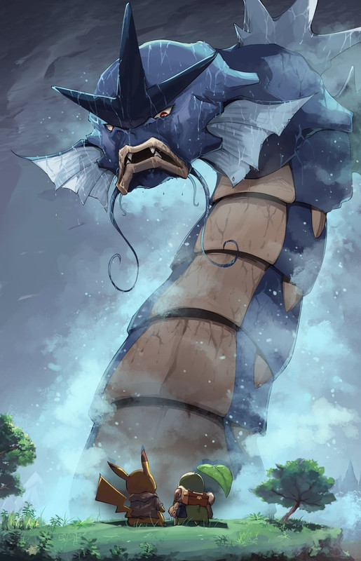 pikachu-chikorita-and-gyarados-pokemon-a