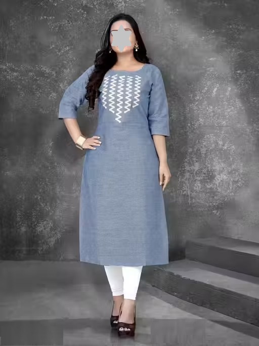 Charvi Fabulous Plus Size Cotton Kurtis Color 3 (KS160)