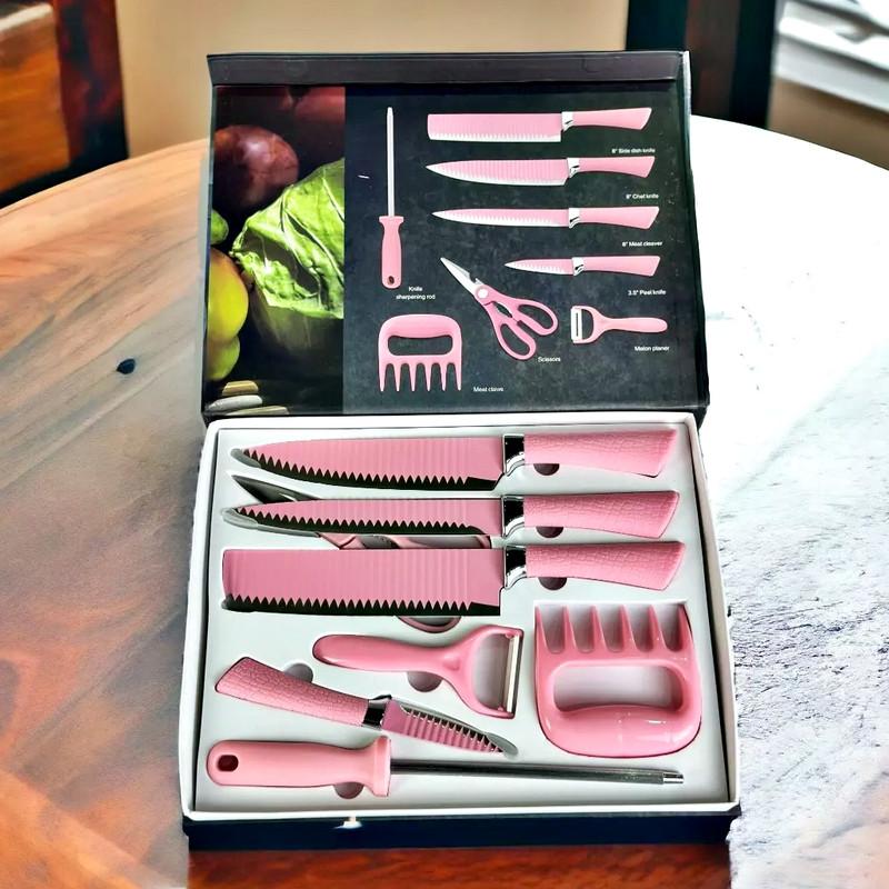 Facas Em Inóx Profissional Luxo Pra Churrasco Cozinha