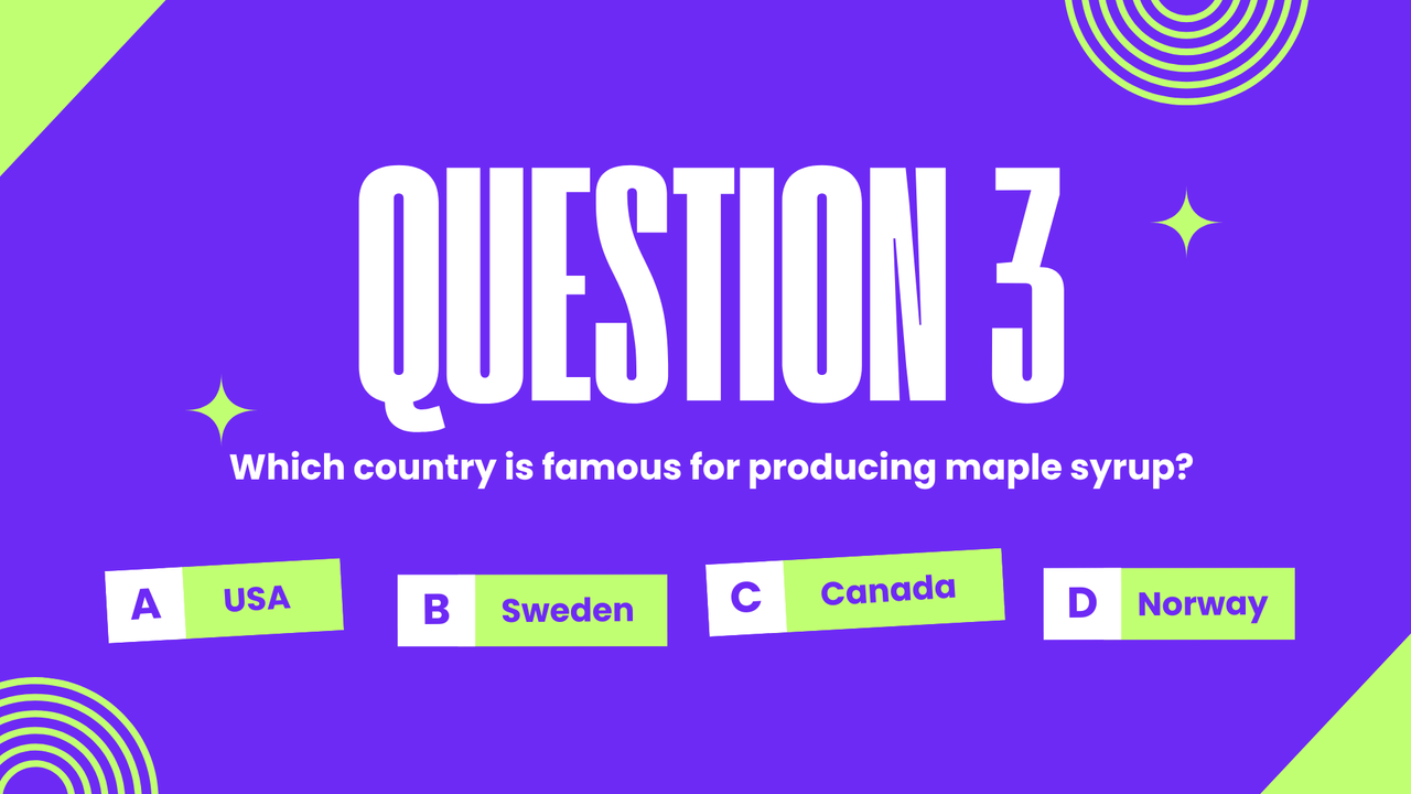 Purple Green Creative Geometric Trivia Quiz Presentation