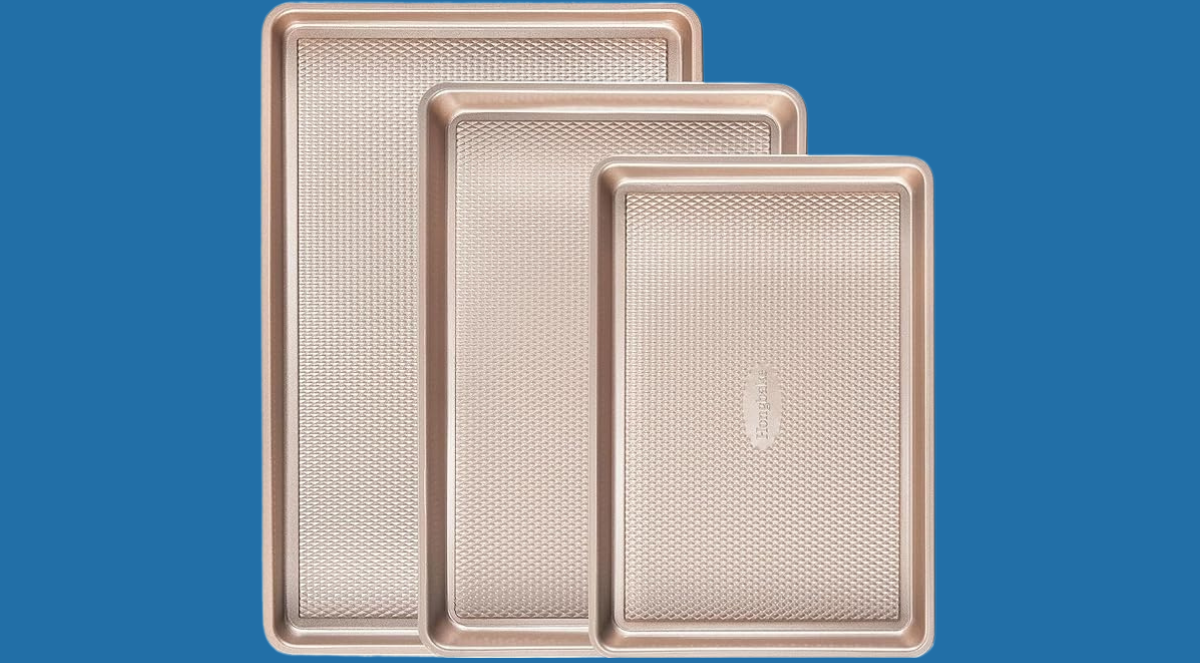 Champagne Gold 3-Piece Baking Sheet Set: Only on Amazon! Champagne Gold 3-Piece Baking Sheet Set: Only on Amazon!