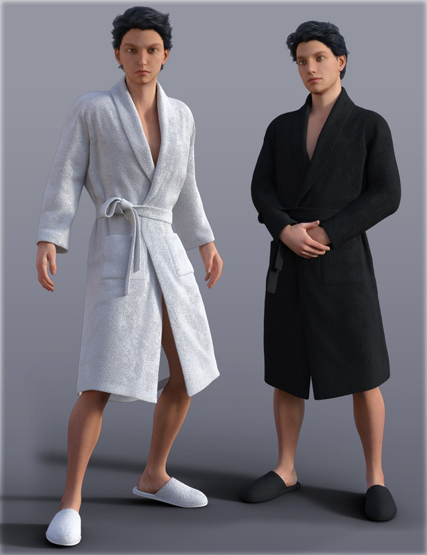 00 main hc bathrobe set for genesis 3 males daz3d