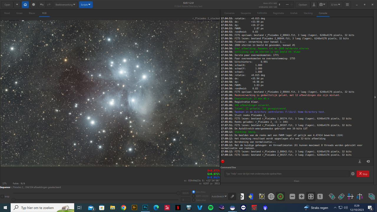 Siril Registration finsihed