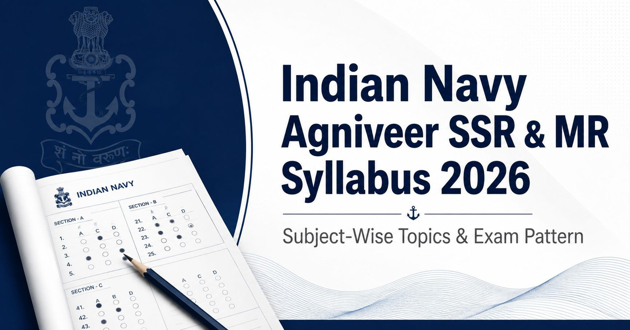 Indian Navy Agniveer SSR and MR syllabus 2026 exam pattern guide