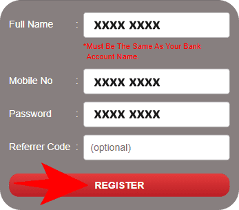 Click Register to Finish