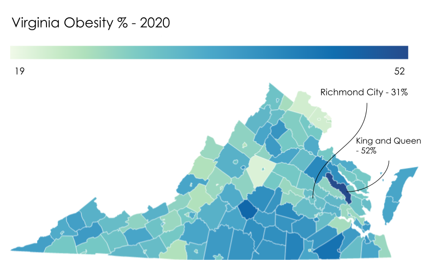 Virginia Obesity Rate 2020