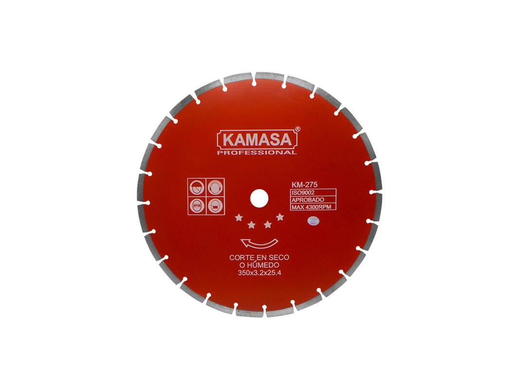 DISCO DIAMANTADO 350 ROJO KAMASA