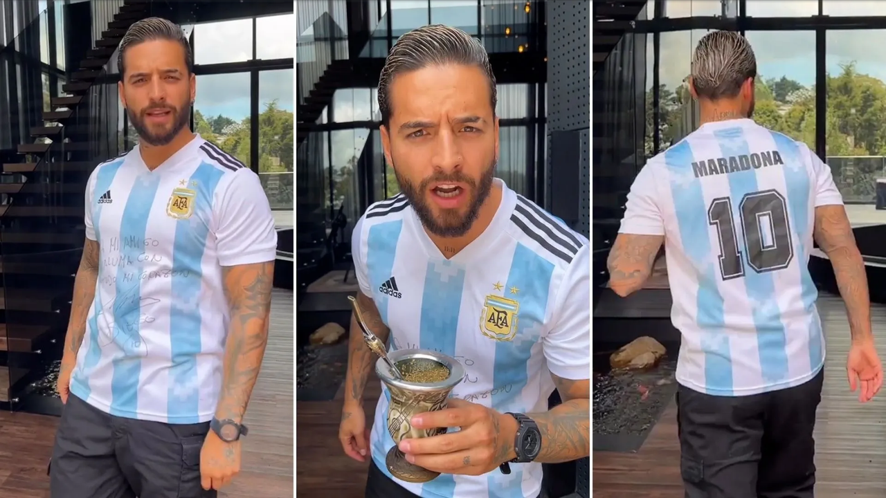 Tunden a Maluma por festejar el campeonato de Argentina: “No es colombiano”