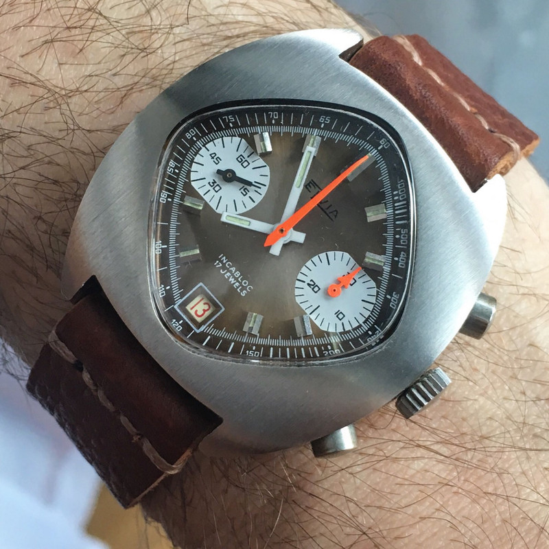 10 Ugly Vintage Watches Elvia chronograph