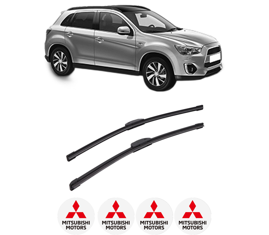 Set stergatoare auto MITSUBISHI ASX (GA_W_) din 2010-2015, pentru parbriz auto, 2 bucati, Bosch Aerotwin Retrofit, din cauciuc siliconat rezistent, 4 Stickere Auto MITSUBISHI