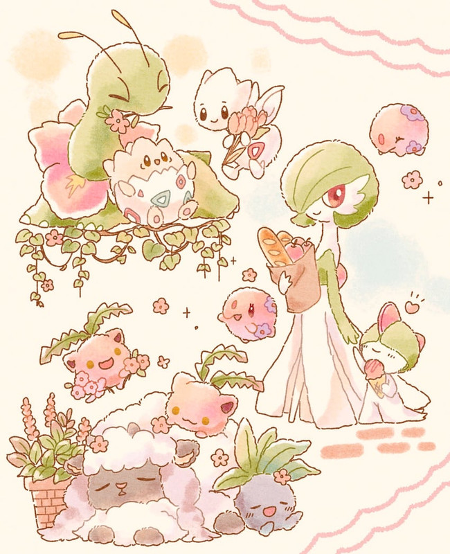 gardevoir-ralts-togepi-wooloo-oddish-and