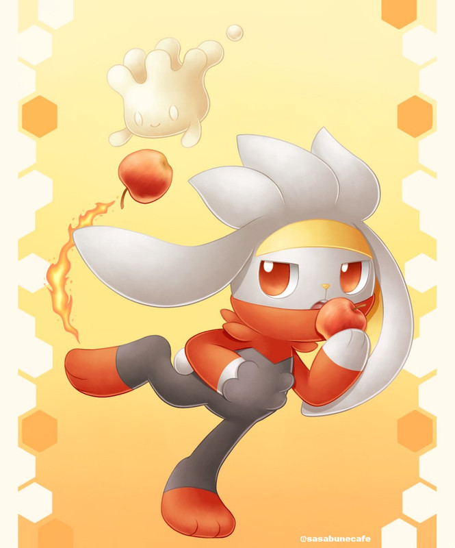 raboot-and-milcery-pokemon-drawn-by-sasa