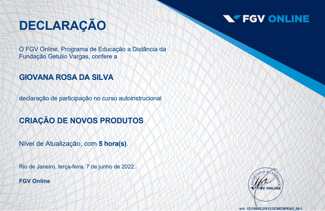 Criação de Novos Produtos