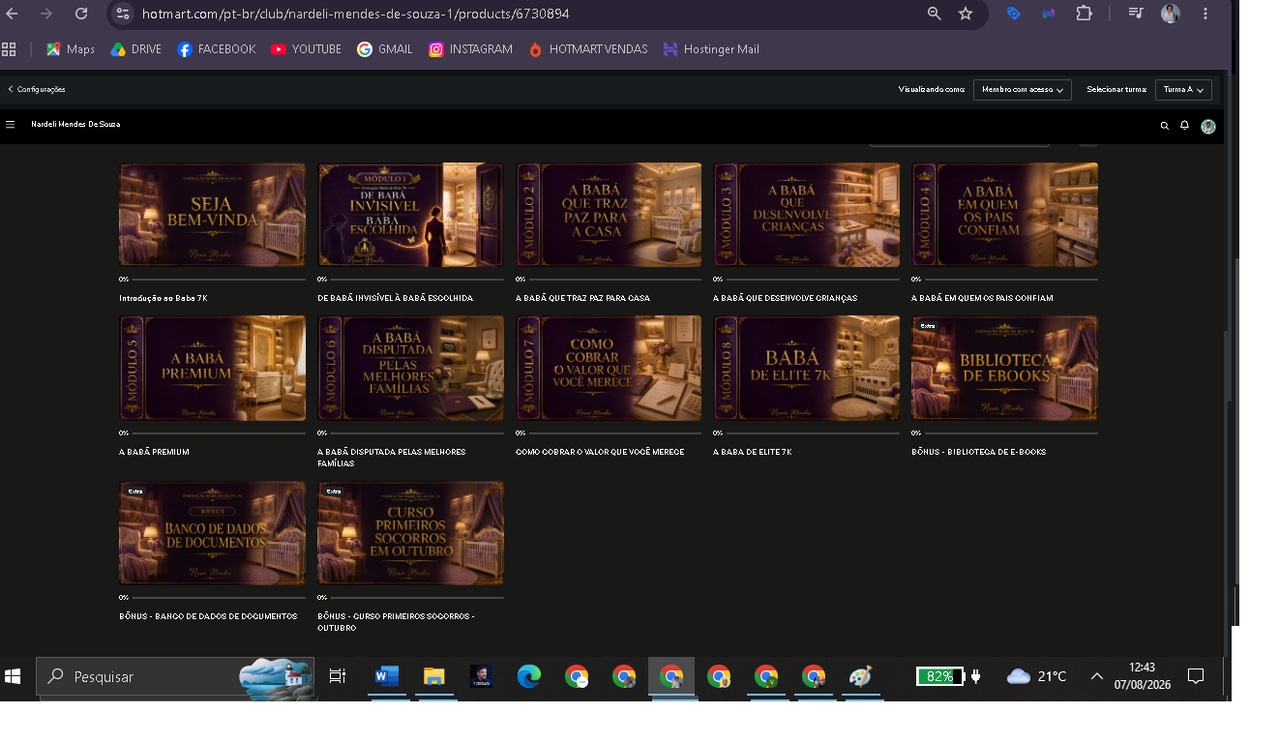 Aulas da Babá de Elite 7K