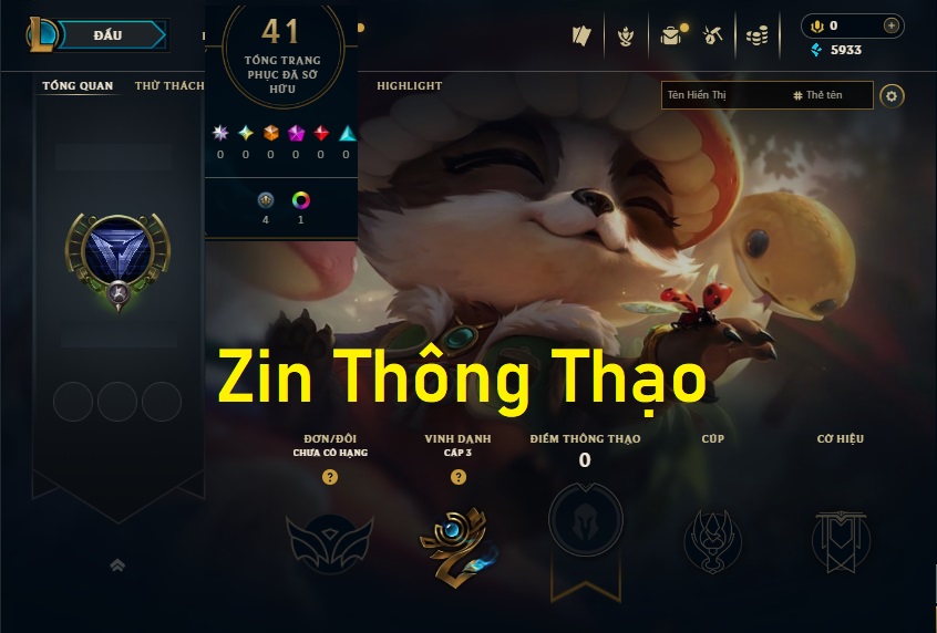 Acc LMHT # - Không Khung
