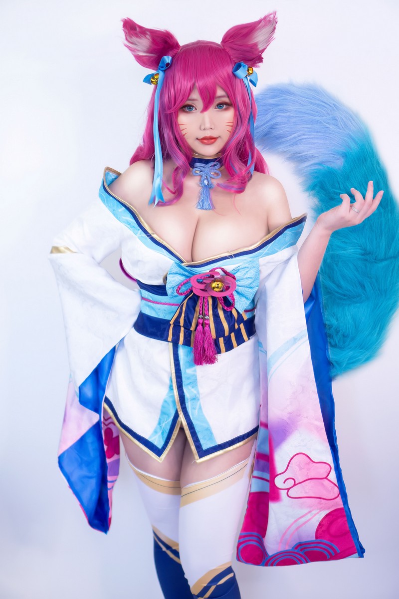 Hana Bunny 灵魂莲华阿狸 Cosplay写真｜Spirit Blossom Ahri 高清图片合集[9P-10.8M]插图