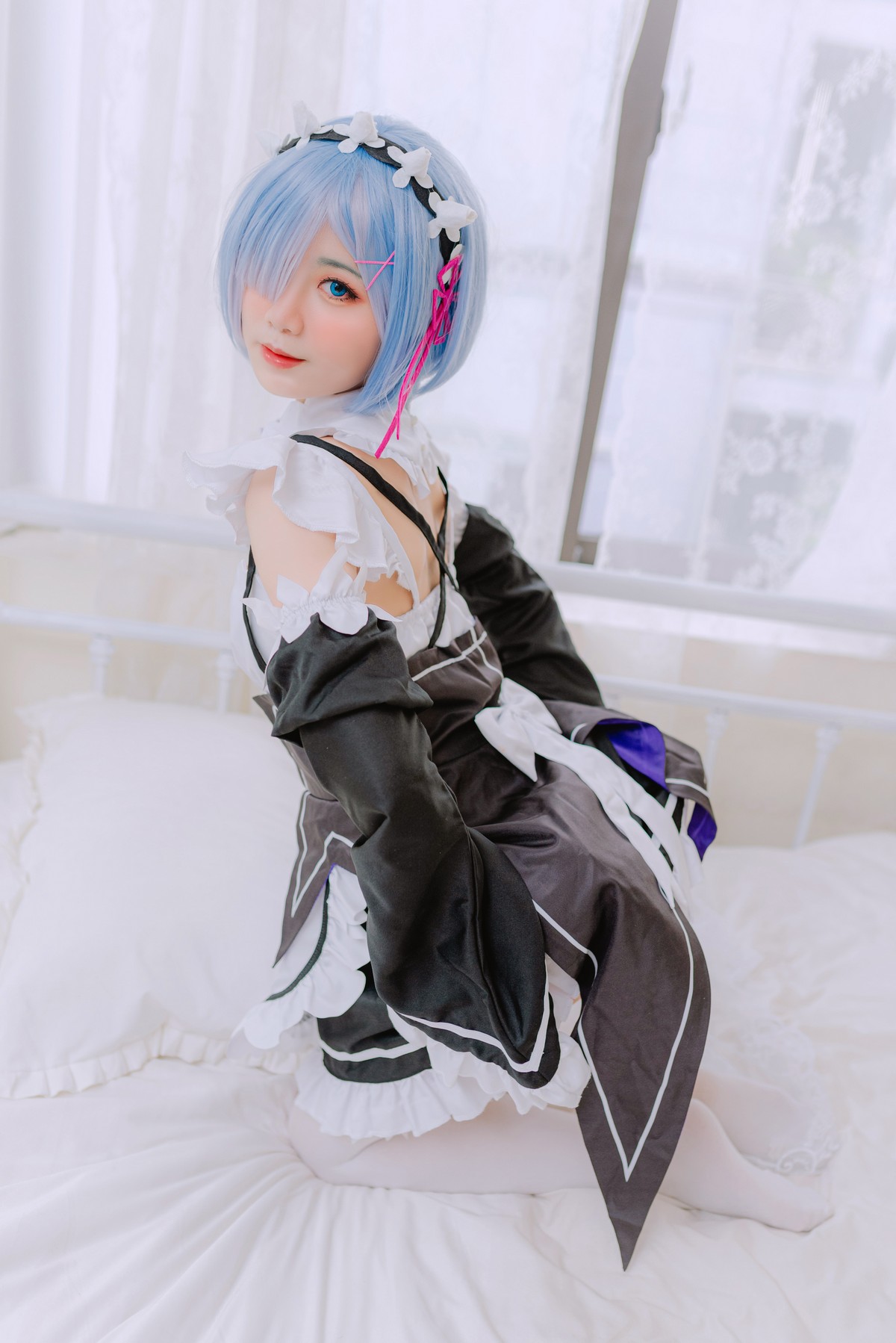 PoppaChan Rem Maid Classic Cosplay (Re Zero) – 20 Photos 105MB插图7