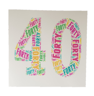 Colourful 40th Birthday card