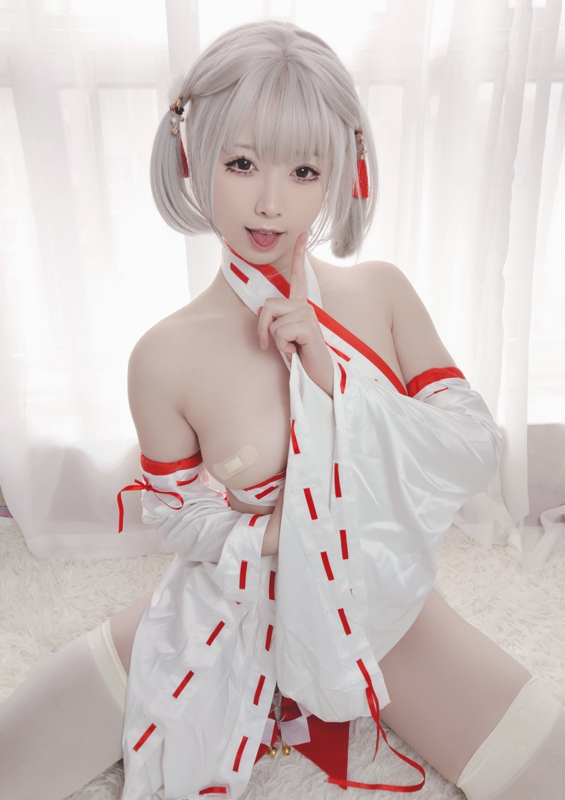 Asagiriai（愛ちゃん）巫女服自拍写真图集 40P 高清美图合集 (150MB)插图8