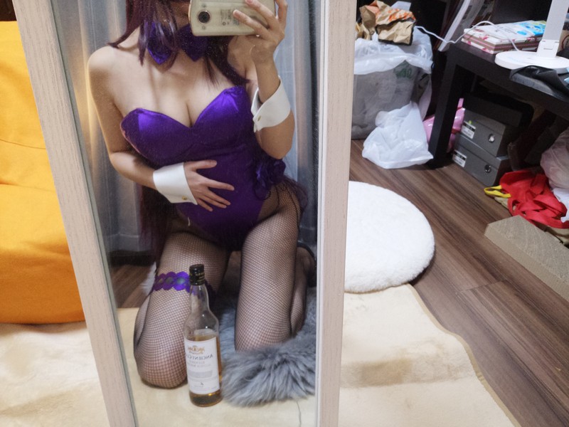 切切Celia 斯卡哈兔女郎 Scathach Bunny Cosplay 写真 17P插图3