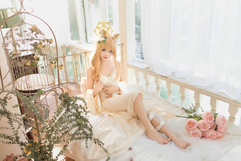 艾西Aiwest 碧蓝档案伊落玛丽睡衣Cosplay写真图集 高清图集 34P (102.2M)插图3