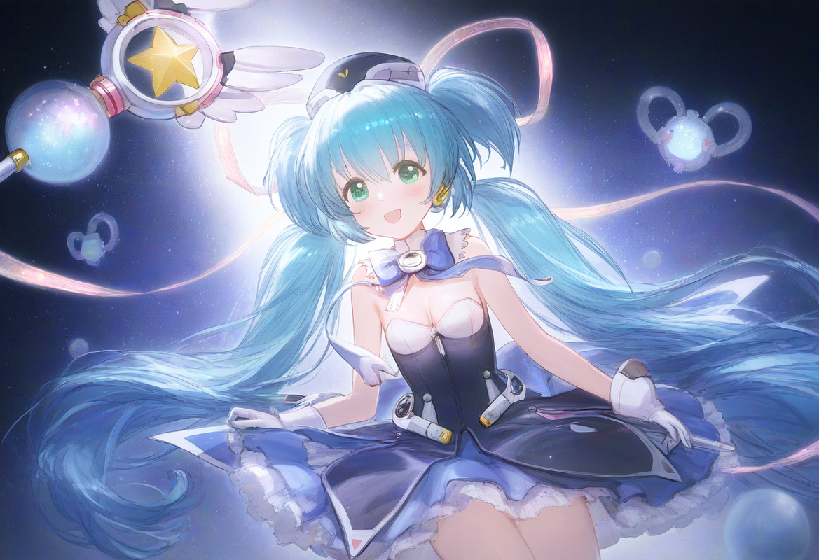 {magical girl}, 1girl, {hoshino yumemi}, [[planetarian]],  {kobayashi ritz}, {{r s-1821108298