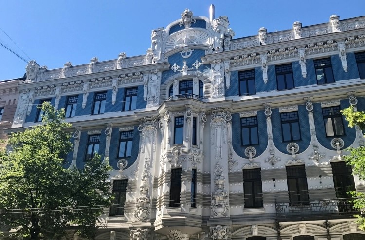 The Art Nouveau mansion at 10b Elizabetes Iela
