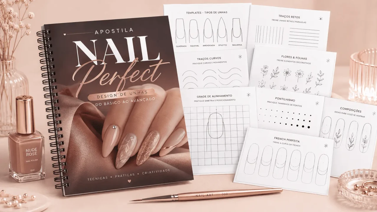 Mockup da Apostila Nail Perfect