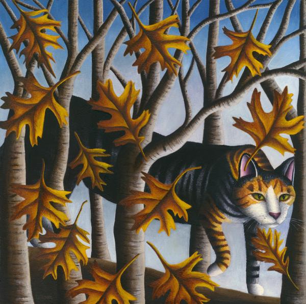 23-cat-in-oak-leaves-carol-wilson-004