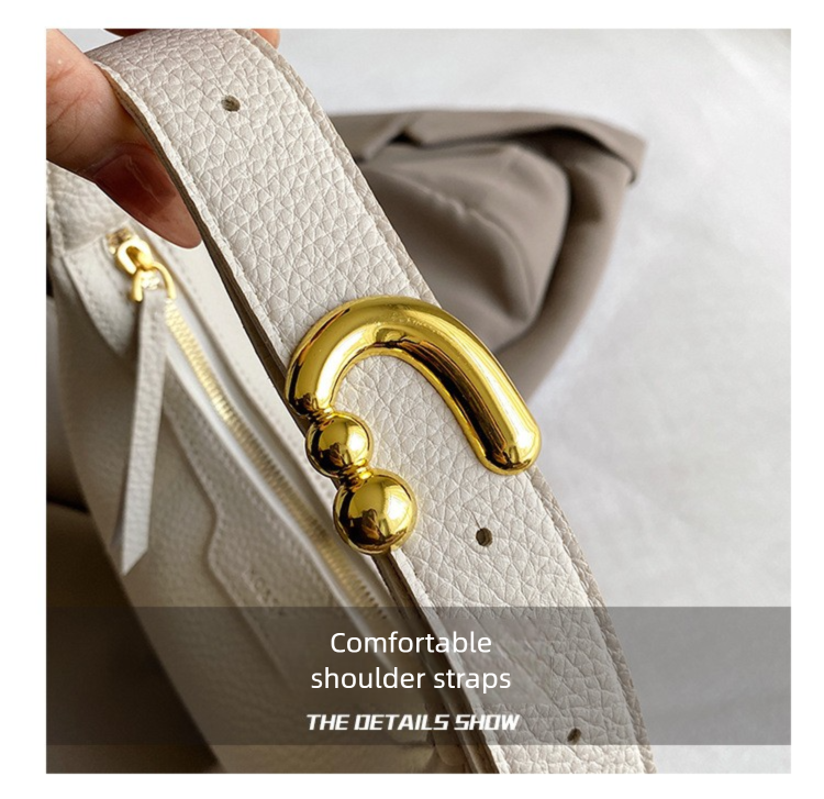 White Women's New Fashion Crescent Bag – Stylish Single Shoulder Crossbody Handbag with Wear-Resistant Base and Smooth Zipper, Perfect for Casual & Daily Use