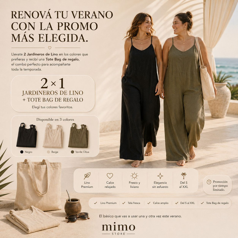 Jardinero de lino MIMO STORE