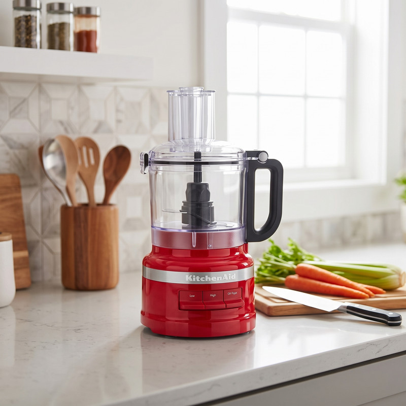 Procesador de alimentos KitchenAid de 7 tazas en color rojo