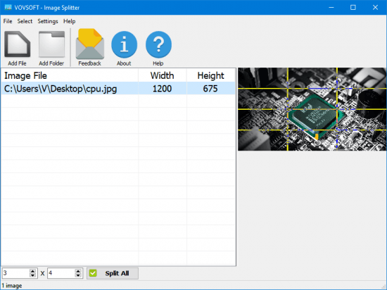 VovSoft Image Splitter 1.2