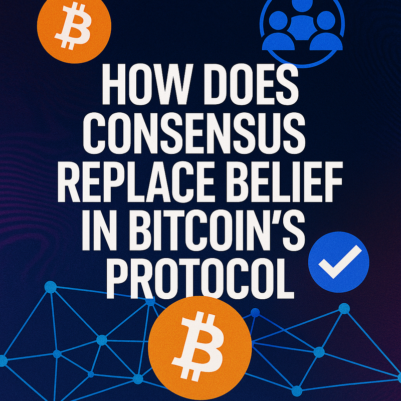 How does consensus replace belief in Bitcoin's protocol