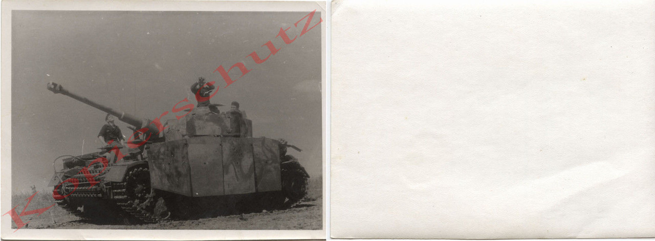 Foto Panzer IV 1944 Italien Turm Seiten Schürze 