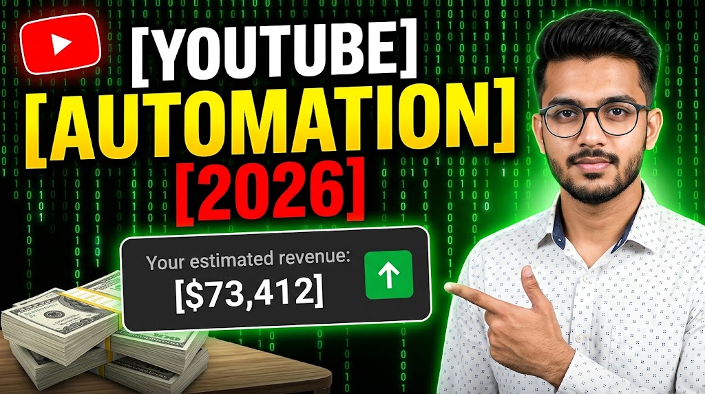 AI-generated example result for the youtube-thumbnail prompt: YouTube Automation 2026 Thumbnail – Estimated Revenue Design AI YouTube Thumbnail Prompt
