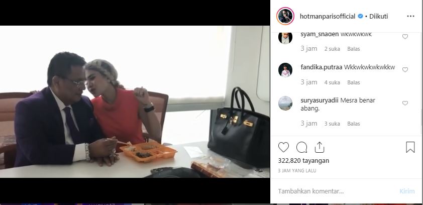 Nikita Mirzani dan Hotman Paris nyaris ciuman