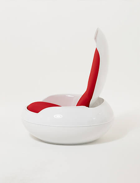 The garden egg chair is a unique piece of design furniture