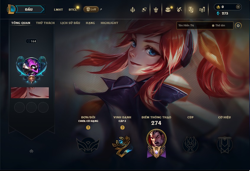 Acc LMHT # - Không Khung