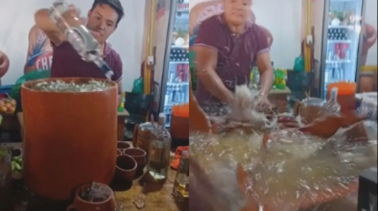 Se quiebra tequila de 5 mil pesos y se hace viral