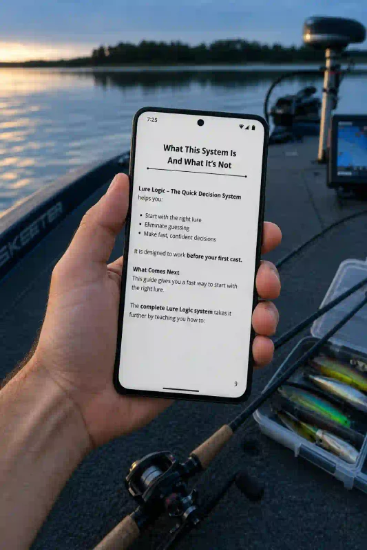 Angler viewing the Lure Logic water clarity system