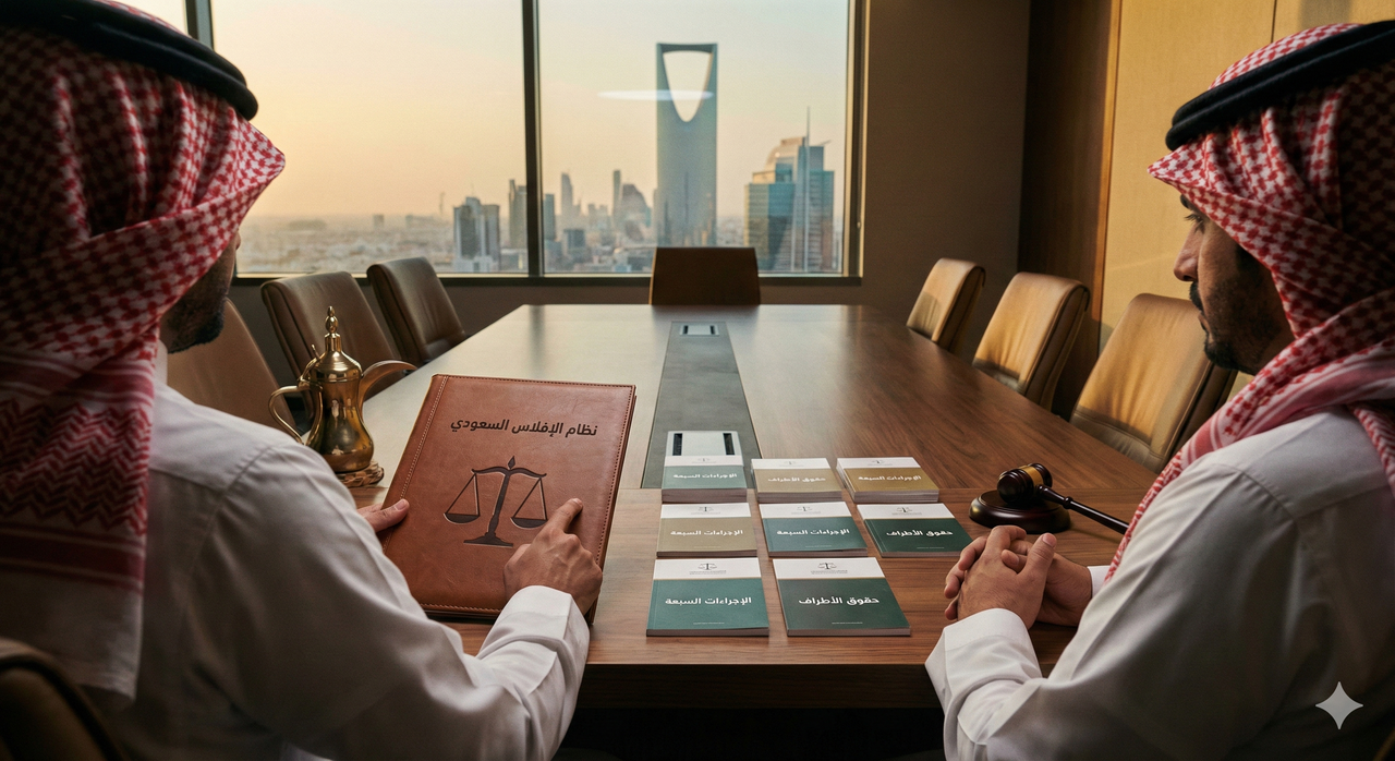 نظام الإفلاس السعودي: الإجراءات السبعة وحقوق الأطراف